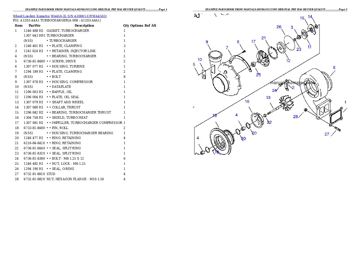 Protected: WA450-3L S/N A30001-UP Partsbook
