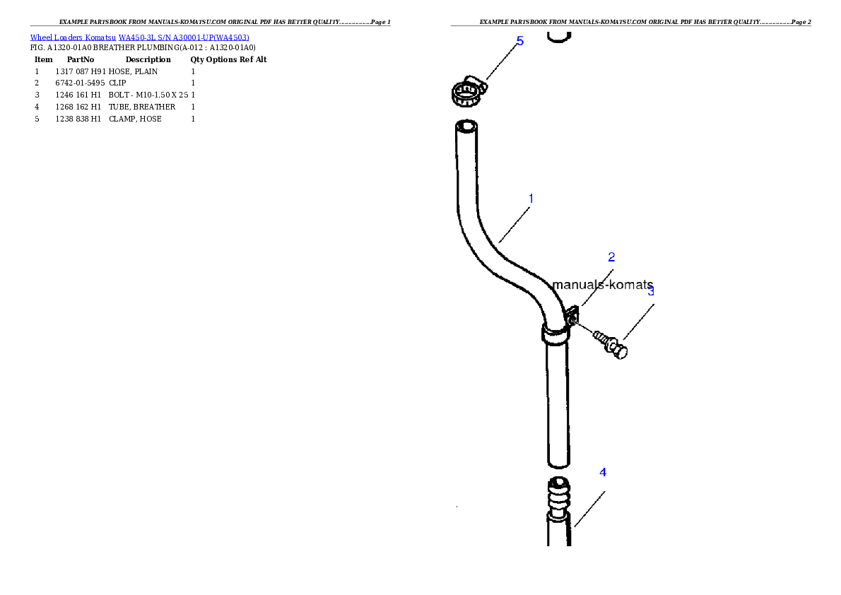 Protected: WA450-3L S/N A30001-UP Partsbook