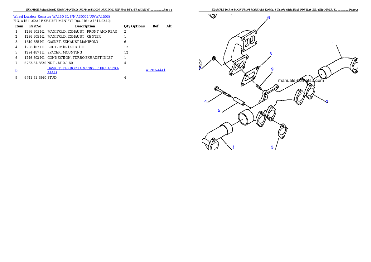 Protected: WA450-3L S/N A30001-UP Partsbook