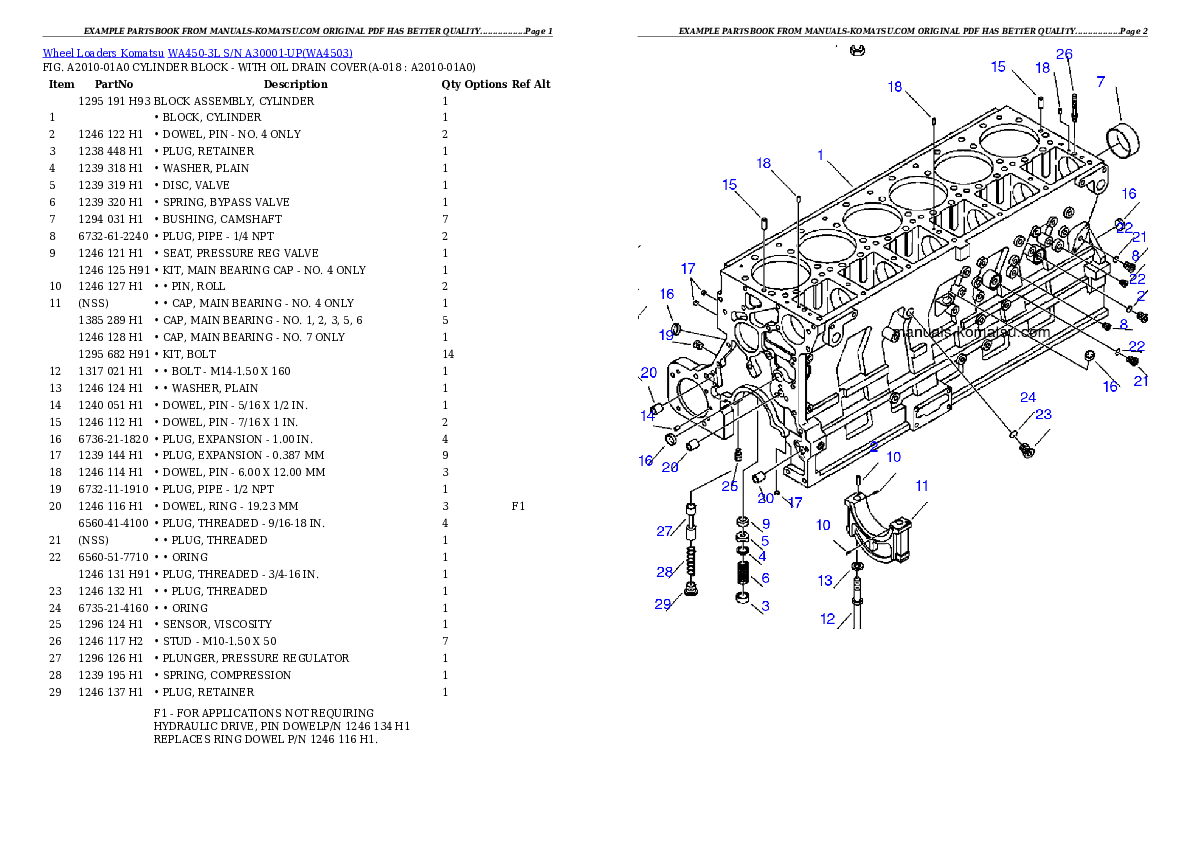 Protected: WA450-3L S/N A30001-UP Partsbook