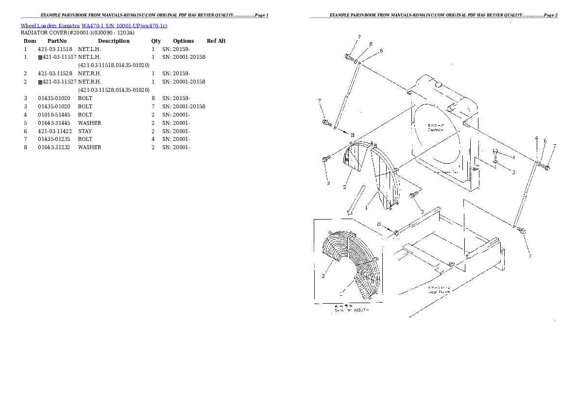 Protected: WA470-1 S/N 10001-UP Partsbook