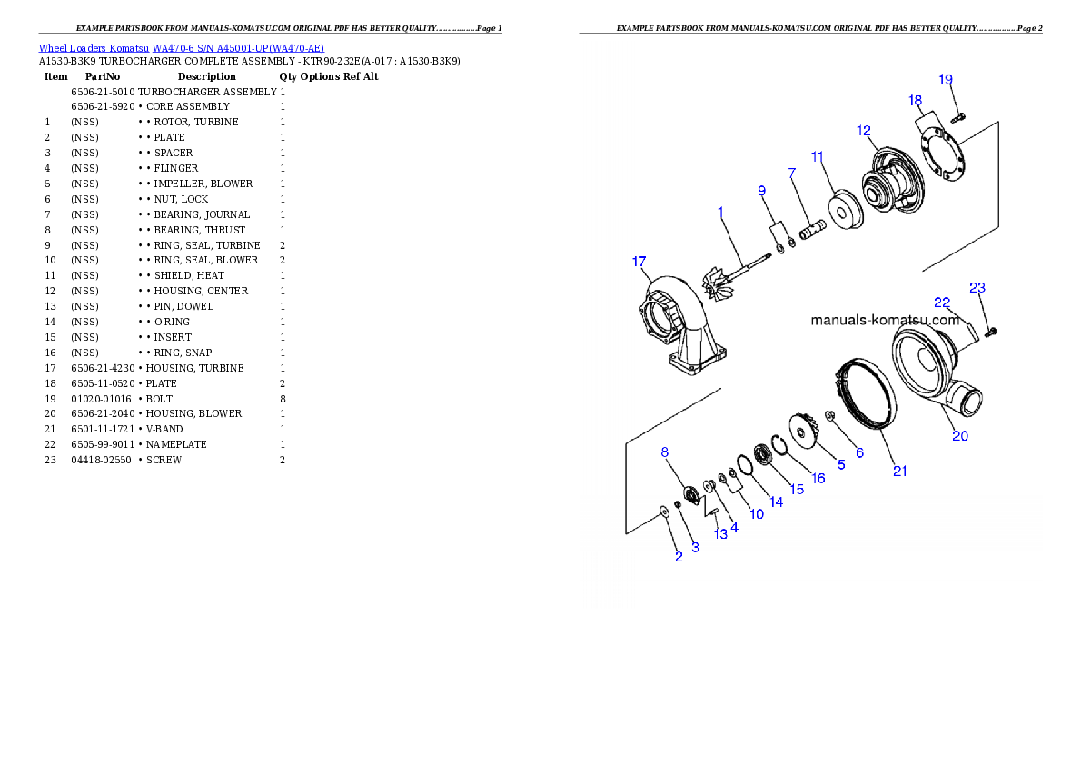 Protected: WA470-6 S/N A45001-UP Partsbook