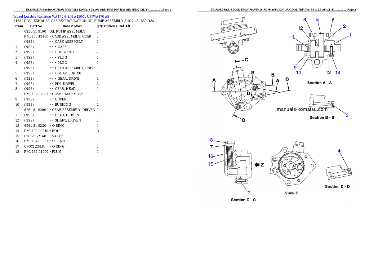 Protected: WA470-6 S/N A45001-UP Partsbook