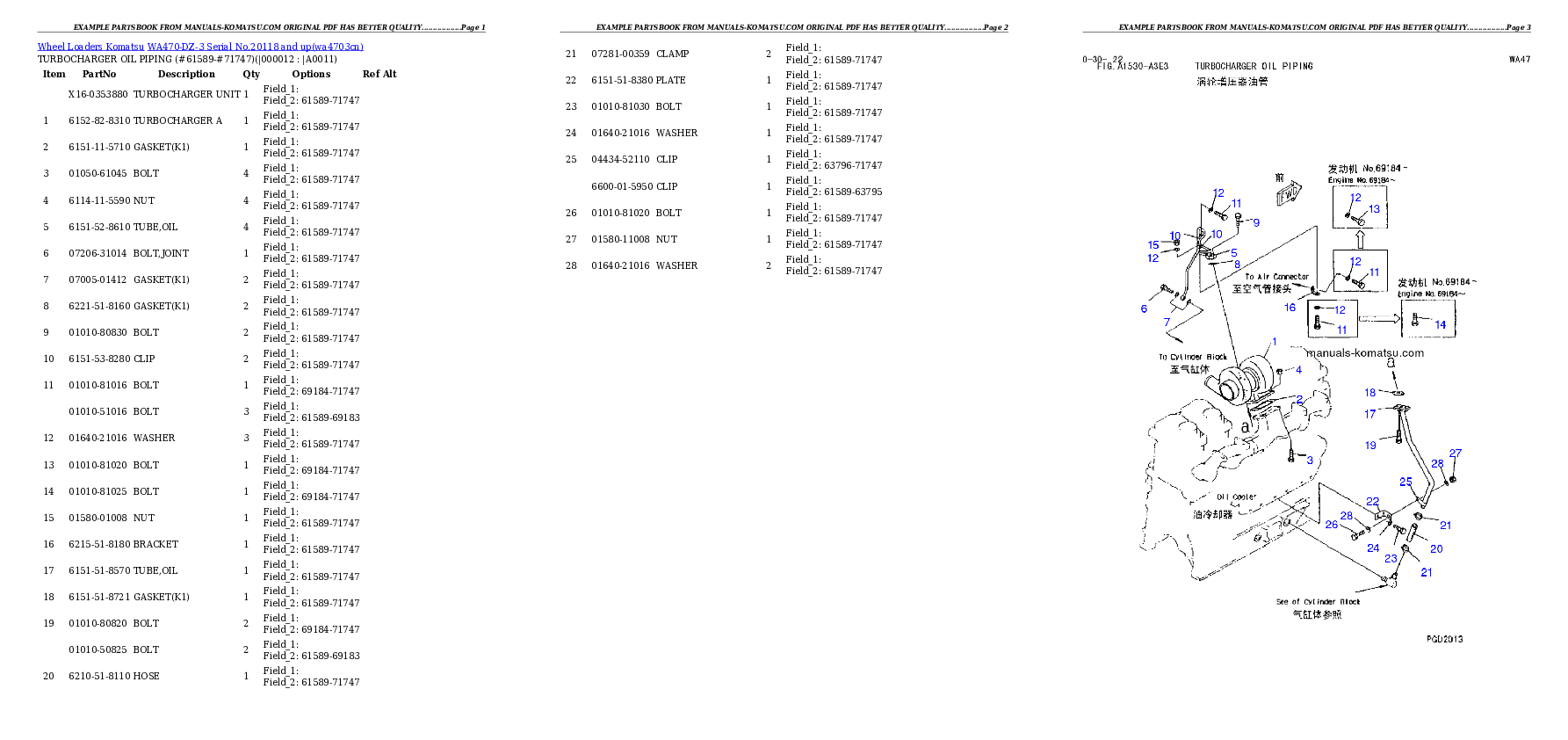 Protected: WA470-DZ-3 Serial No.20118 and up Partsbook