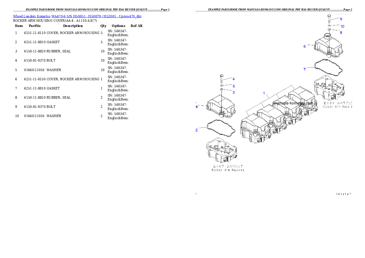 Protected: WA470-6 S/N H50051 – H50879 / H52001 – Up Partsbook