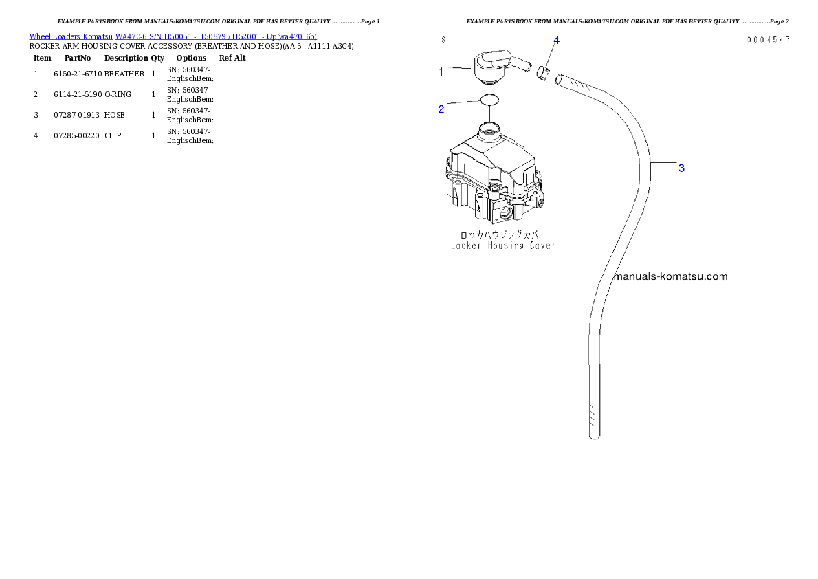 Protected: WA470-6 S/N H50051 – H50879 / H52001 – Up Partsbook