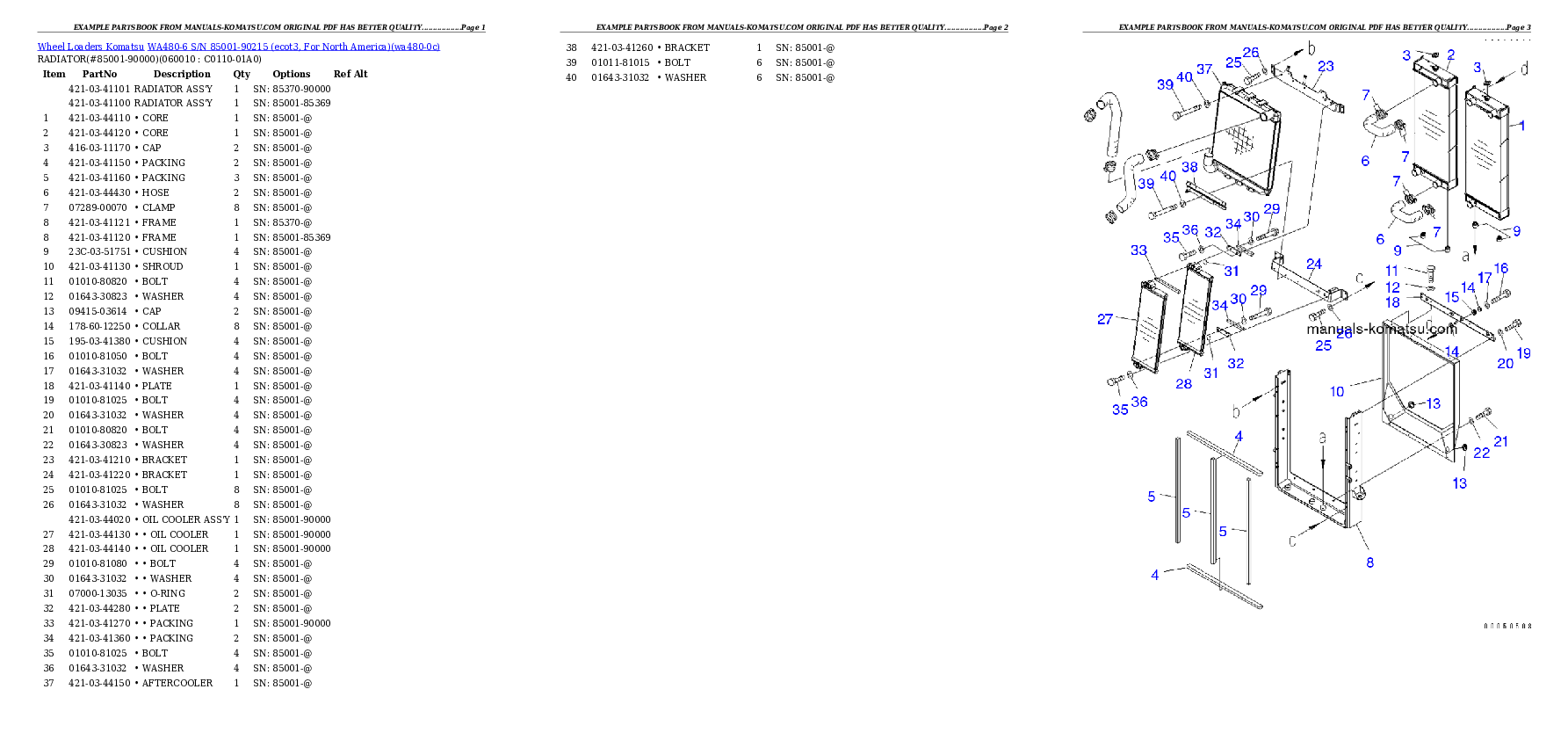Protected: WA480-6 S/N 85001-90215 (ecot3, For North America) Partsbook