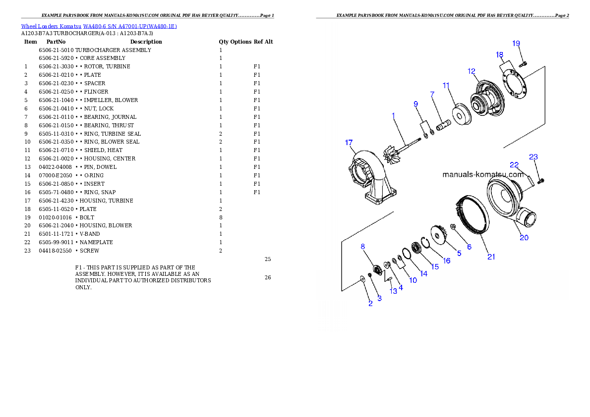 Protected: WA480-6 S/N A47001-UP Partsbook