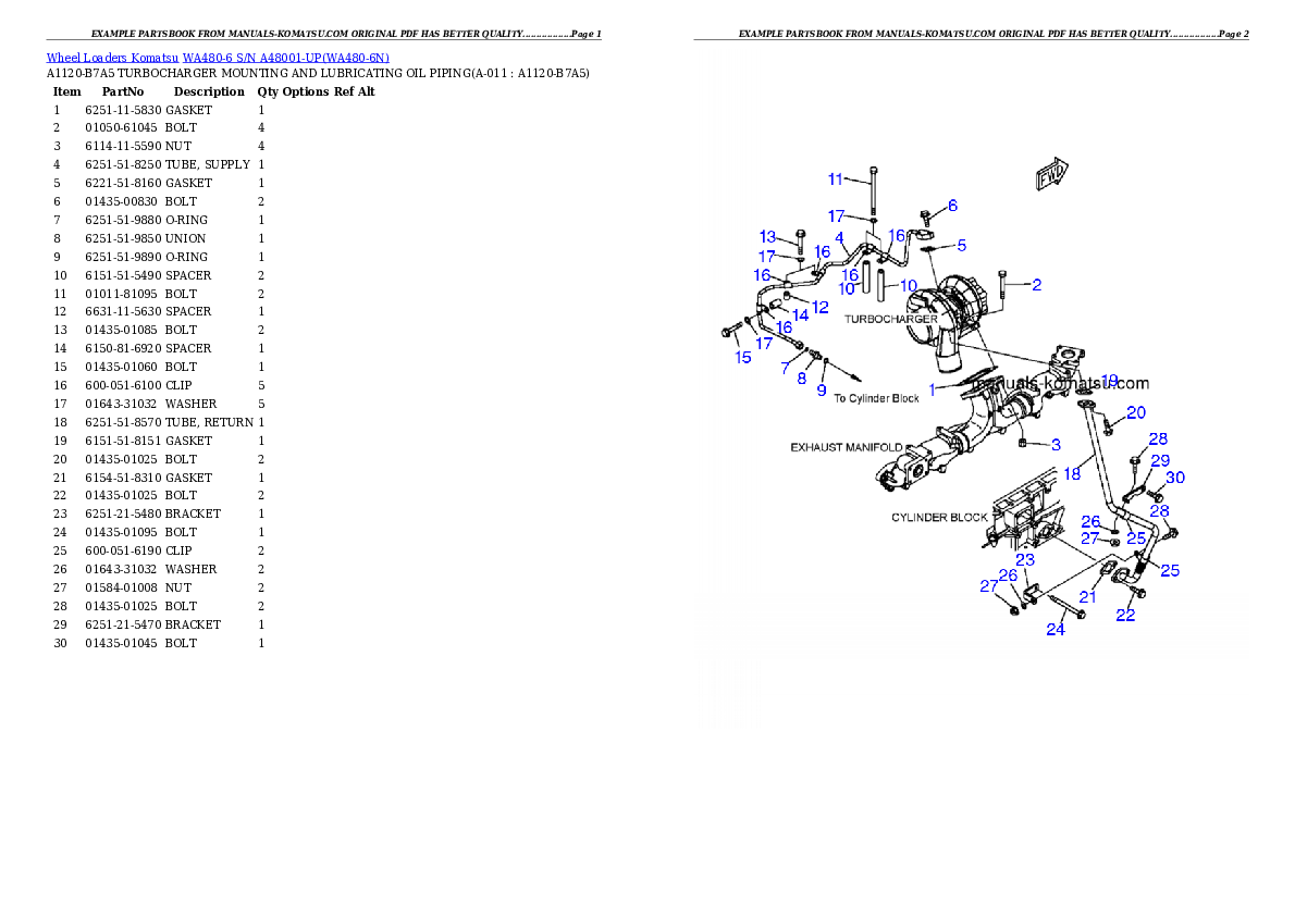 Protected: WA480-6 S/N A48001-UP Partsbook