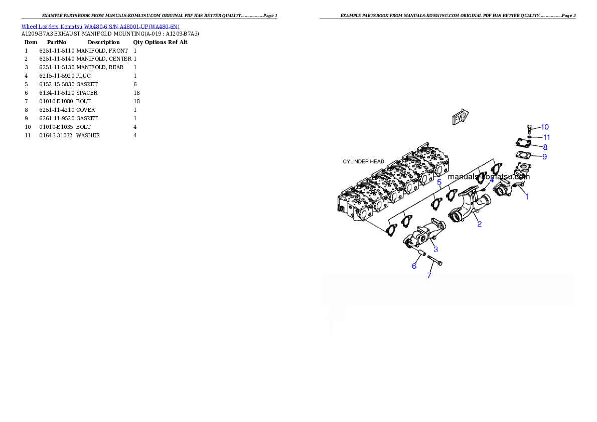 Protected: WA480-6 S/N A48001-UP Partsbook