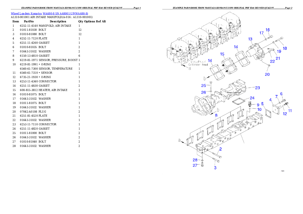 Protected: WA480-8 SN A48001-UP Partsbook