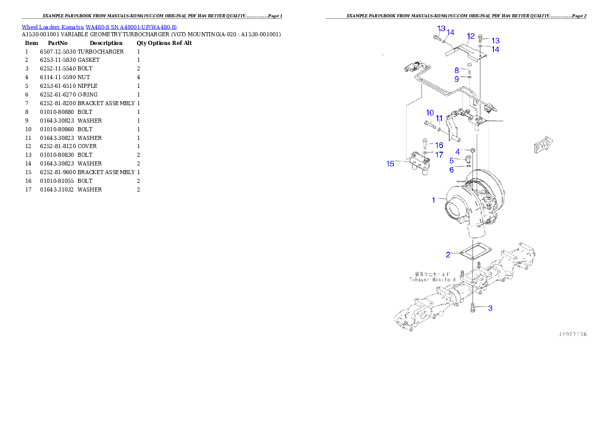 Protected: WA480-8 SN A48001-UP Partsbook