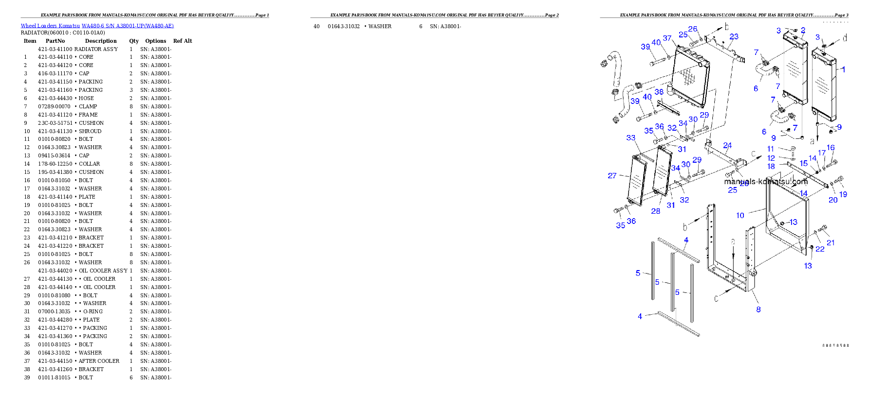 Protected: WA480-6 S/N A38001-UP Partsbook