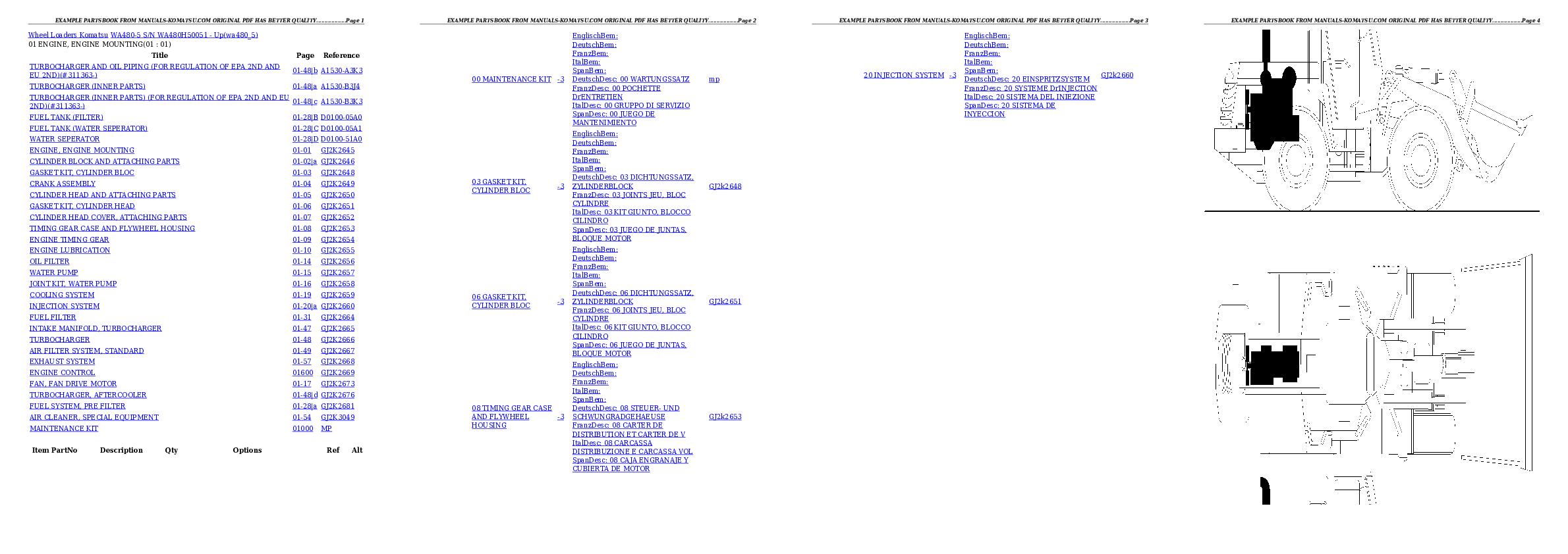 WA480-5 S/N WA480H50051 - Up Partsbook