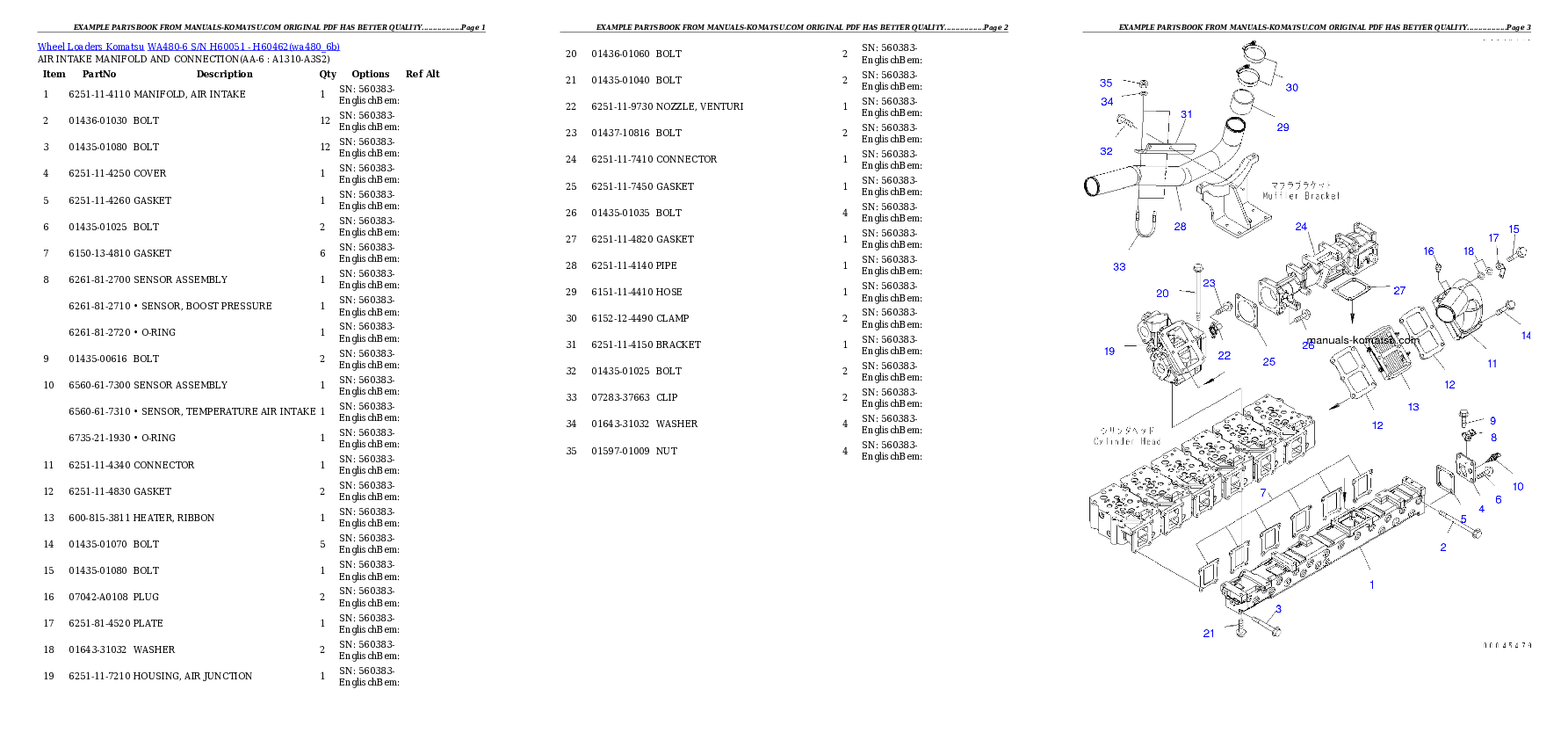 Protected: WA480-6 S/N H60051 – H60462 Partsbook