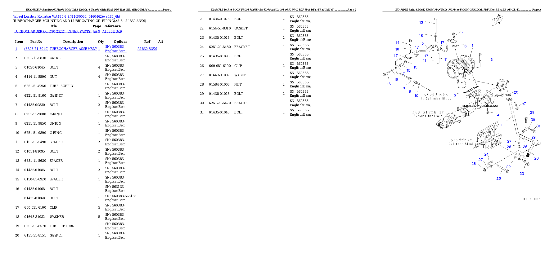 Protected: WA480-6 S/N H60051 – H60462 Partsbook