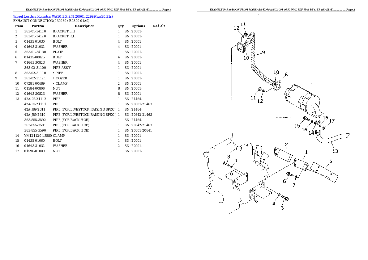 Protected: WA50-3-X S/N 20001-22999 Partsbook