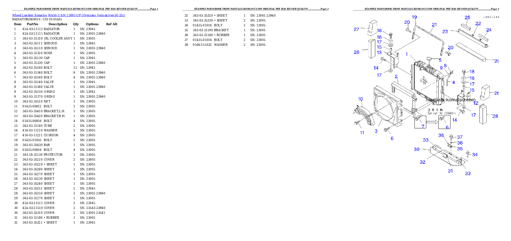 Protected: WA50-3 S/N 23001-UP (Overseas Version) Partsbook