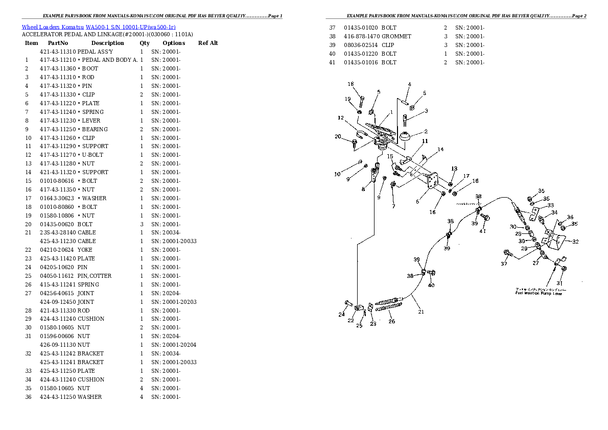 Protected: WA500-1 S/N 10001-UP Partsbook