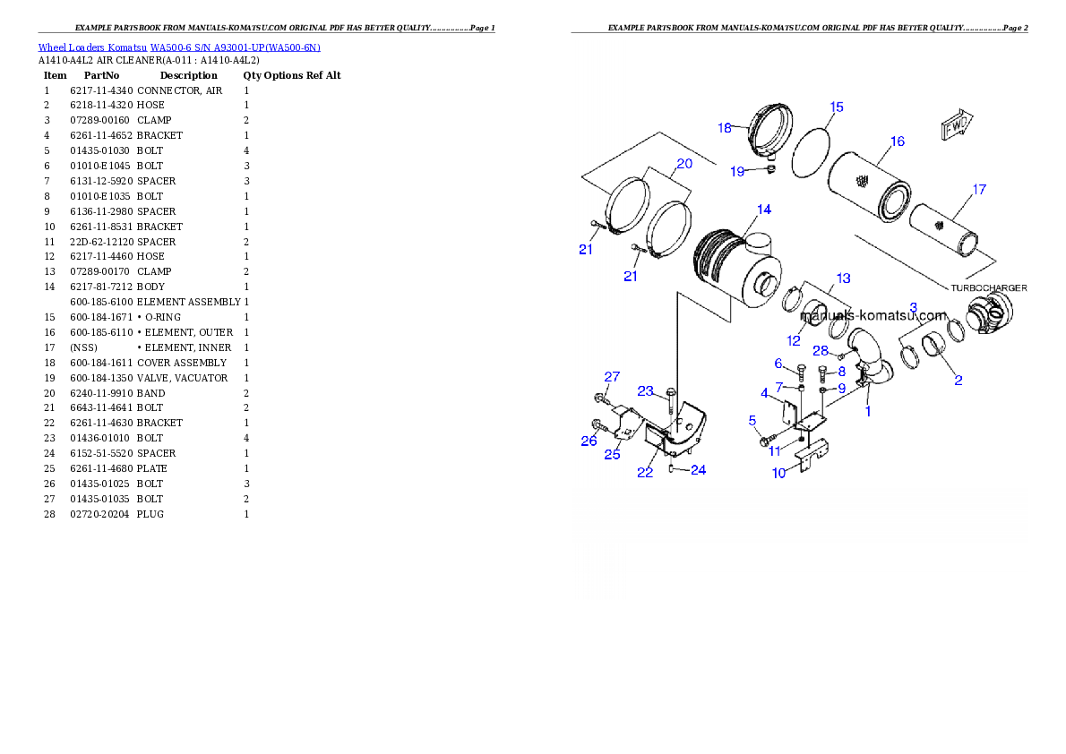 Protected: WA500-6 S/N A93001-UP Partsbook