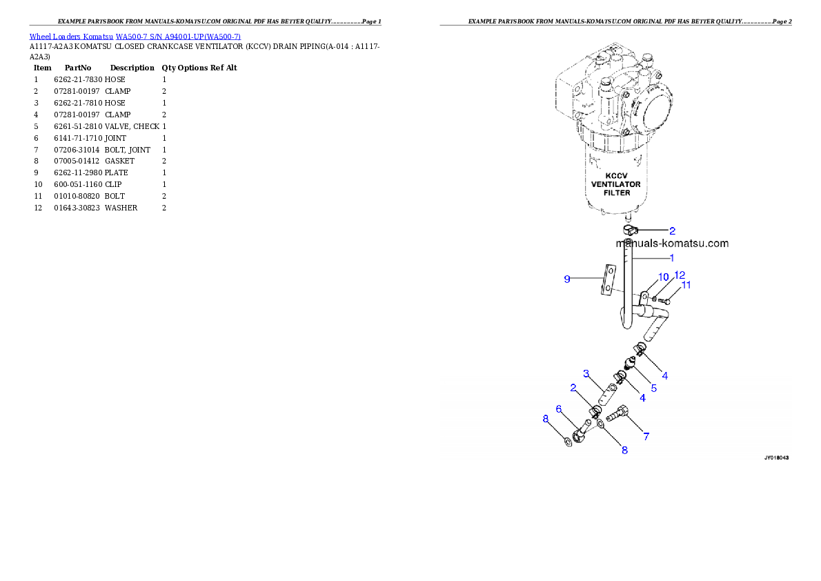 Protected: WA500-7 S/N A94001-UP Partsbook