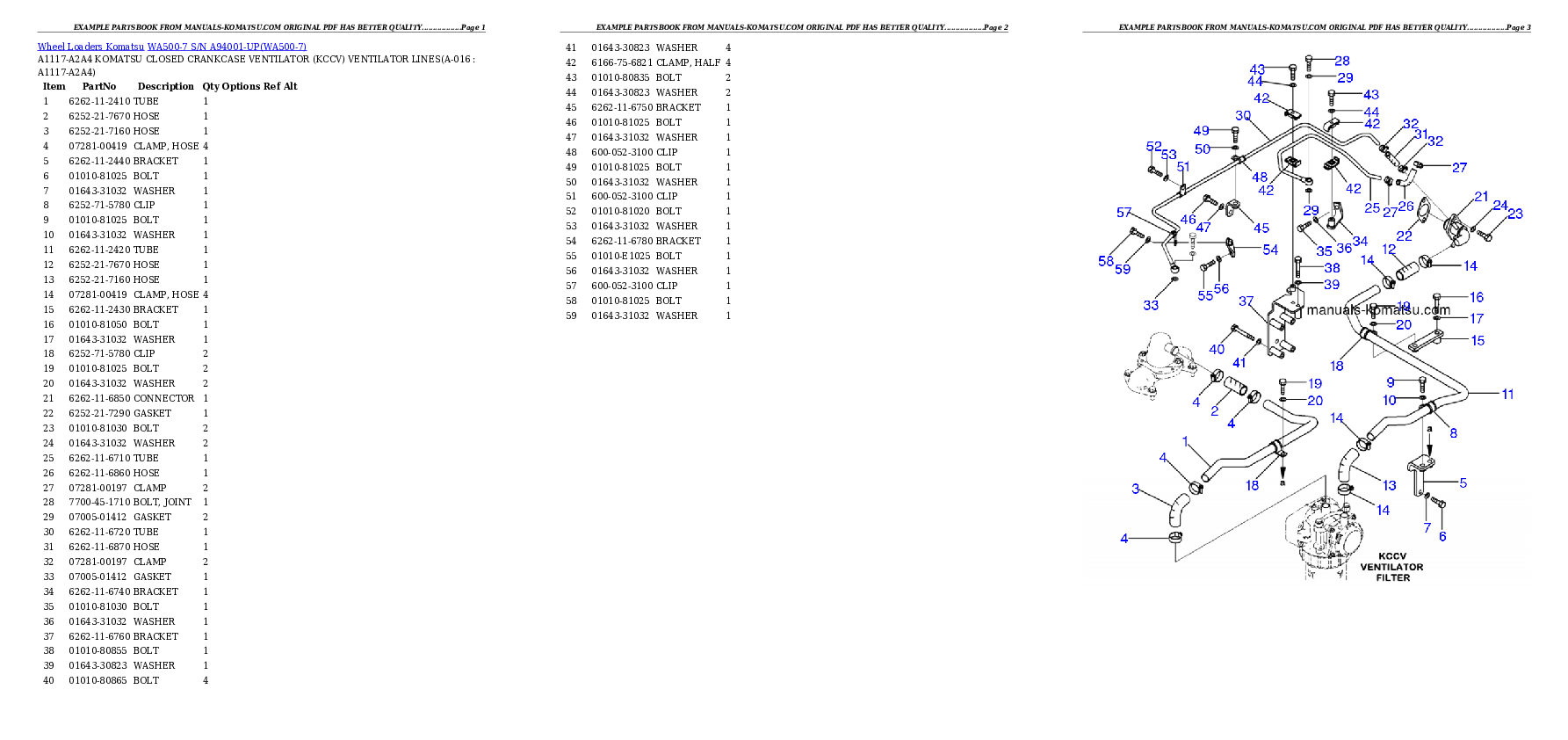 Protected: WA500-7 S/N A94001-UP Partsbook