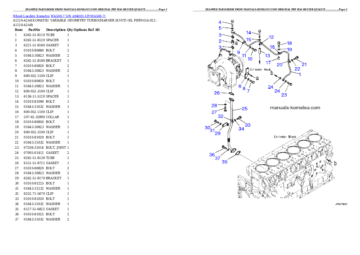 Protected: WA500-7 S/N A94001-UP Partsbook