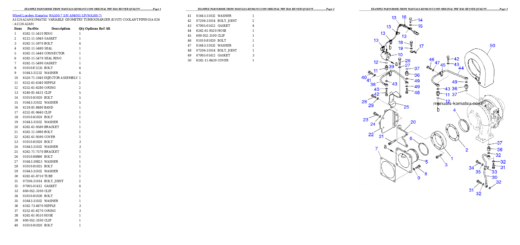 Protected: WA500-7 S/N A94001-UP Partsbook