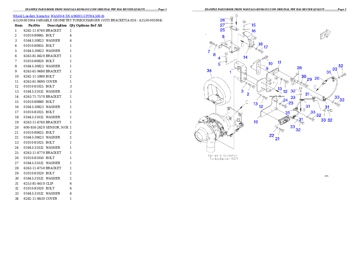 Protected: WA500-8 SN A96001-UP Partsbook