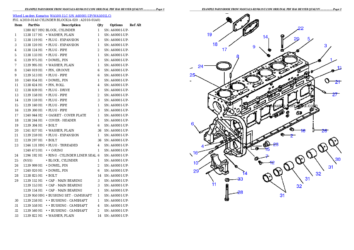Protected: WA500-1LC S/N A60001-UP Partsbook