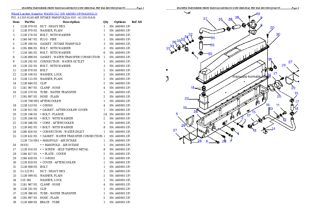 Protected: WA500-1LC S/N A60001-UP Partsbook