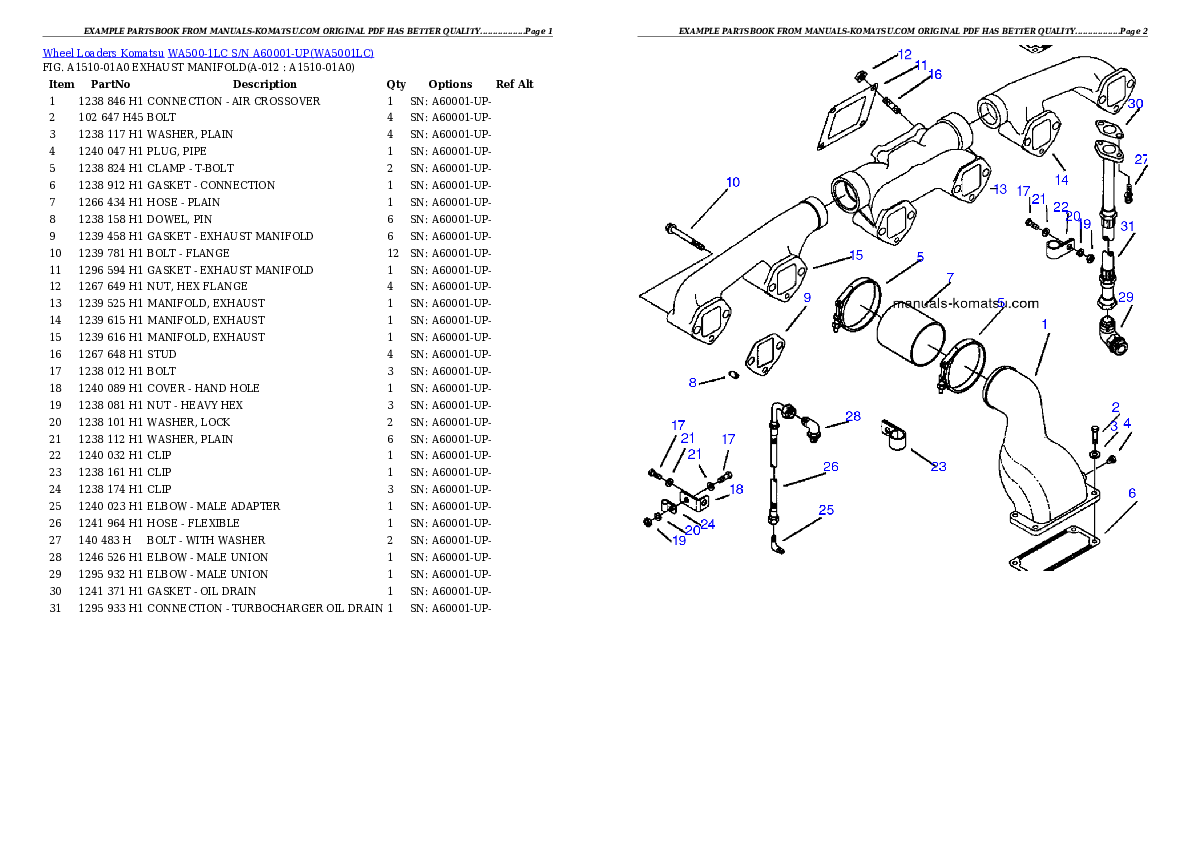 Protected: WA500-1LC S/N A60001-UP Partsbook