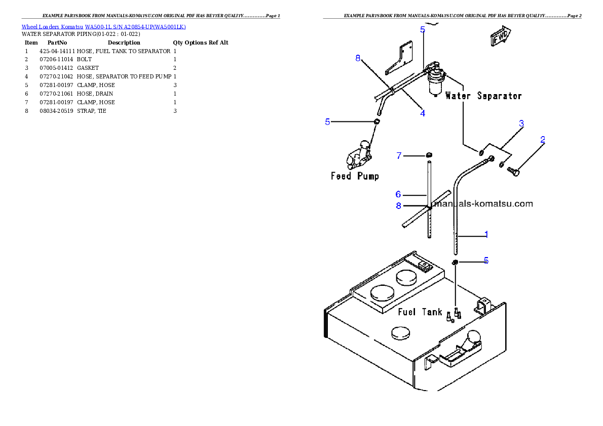 Protected: WA500-1L S/N A20854-UP Partsbook