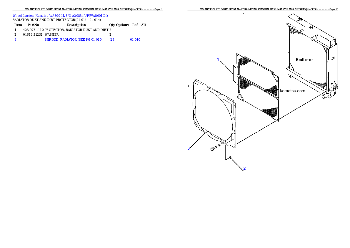 Protected: WA500-1L S/N A20854-UP Partsbook