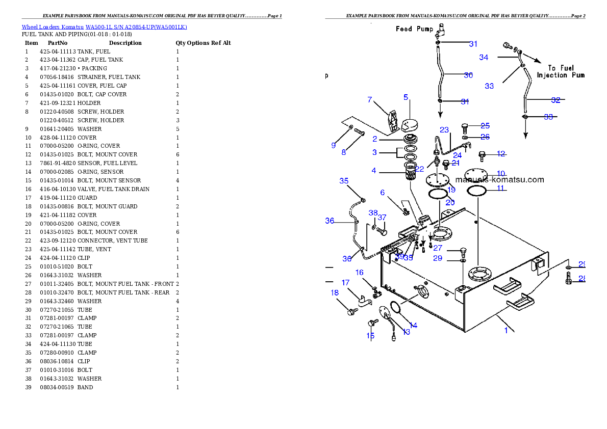 Protected: WA500-1L S/N A20854-UP Partsbook
