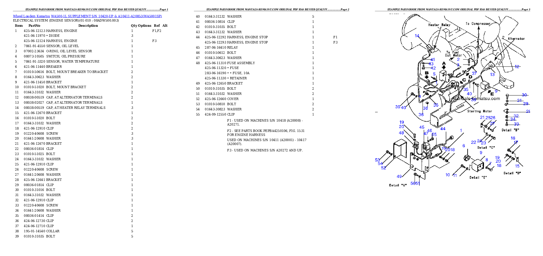Protected: WA500-1L SUPPLEMENT S/N 10420-UP & A10411-A20853 Partsbook