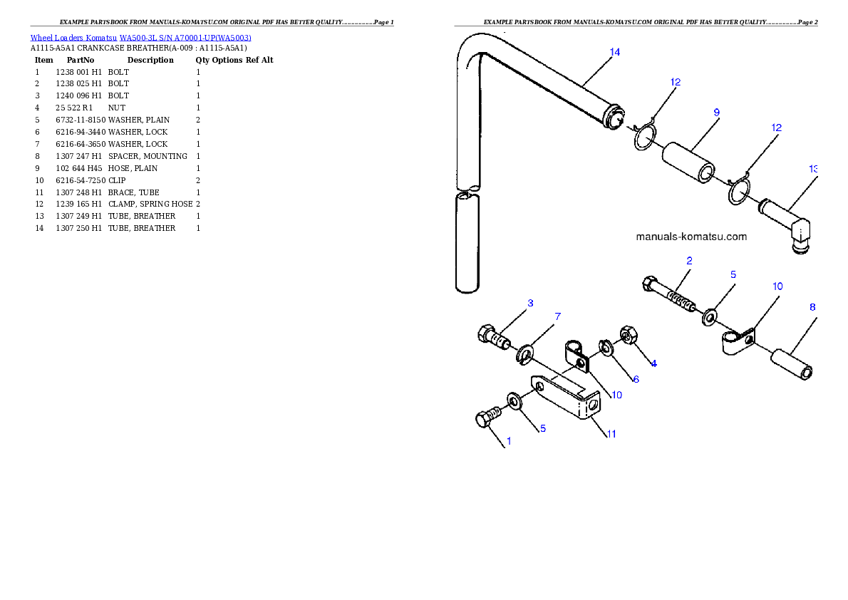 Protected: WA500-3L S/N A70001-UP Partsbook