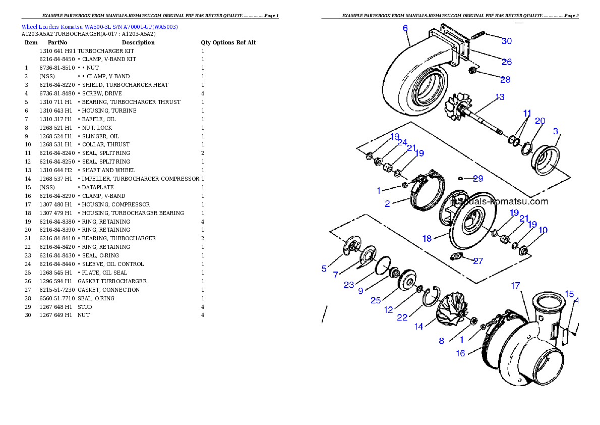 Protected: WA500-3L S/N A70001-UP Partsbook