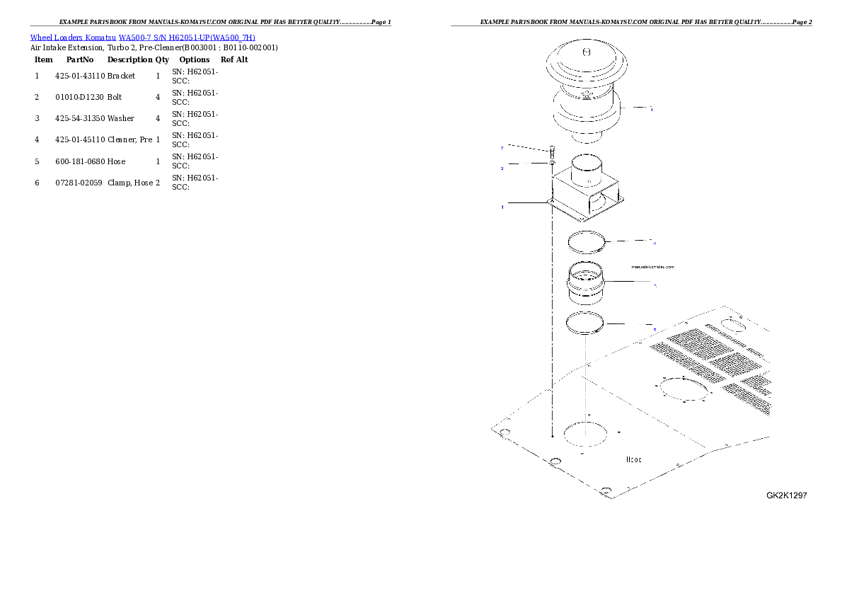 Protected: WA500-7 S/N H62051-UP Partsbook