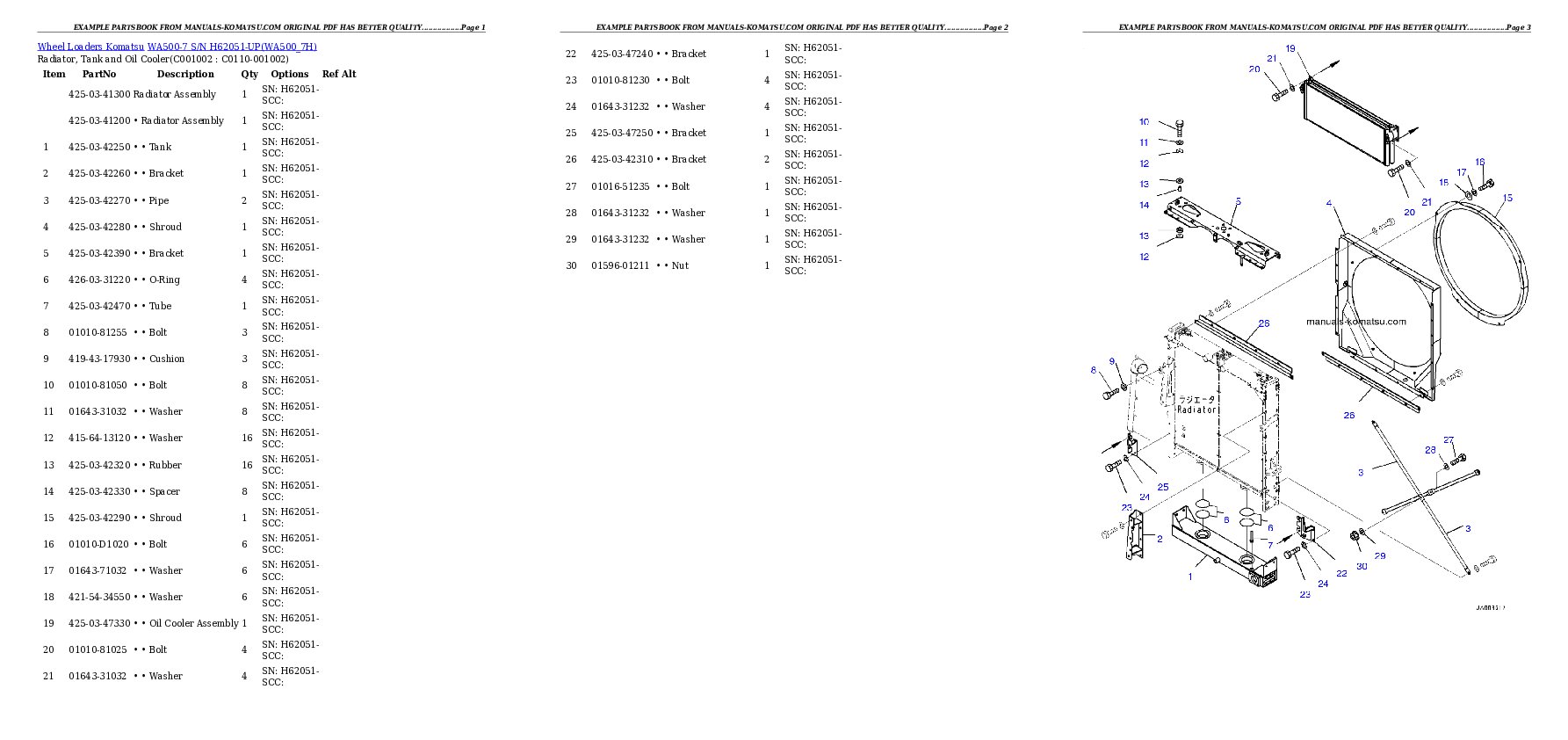 Protected: WA500-7 S/N H62051-UP Partsbook