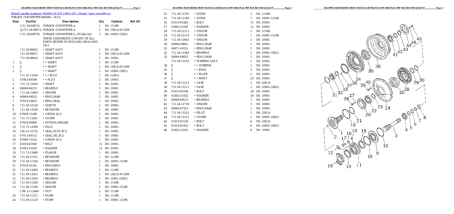 Protected: WA600-1H S/N 10001-UP (-50cent. Spec.) Partsbook