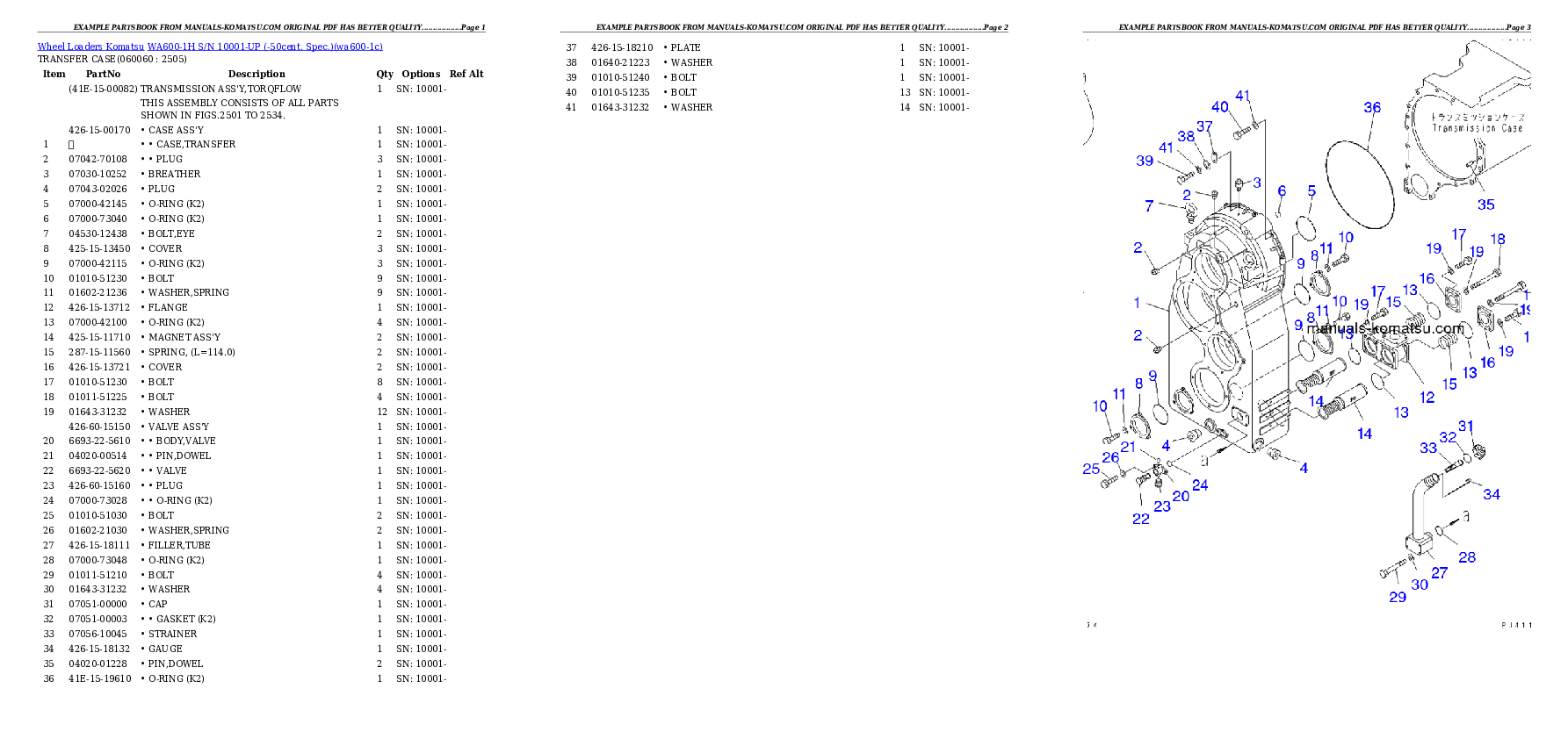 Protected: WA600-1H S/N 10001-UP (-50cent. Spec.) Partsbook