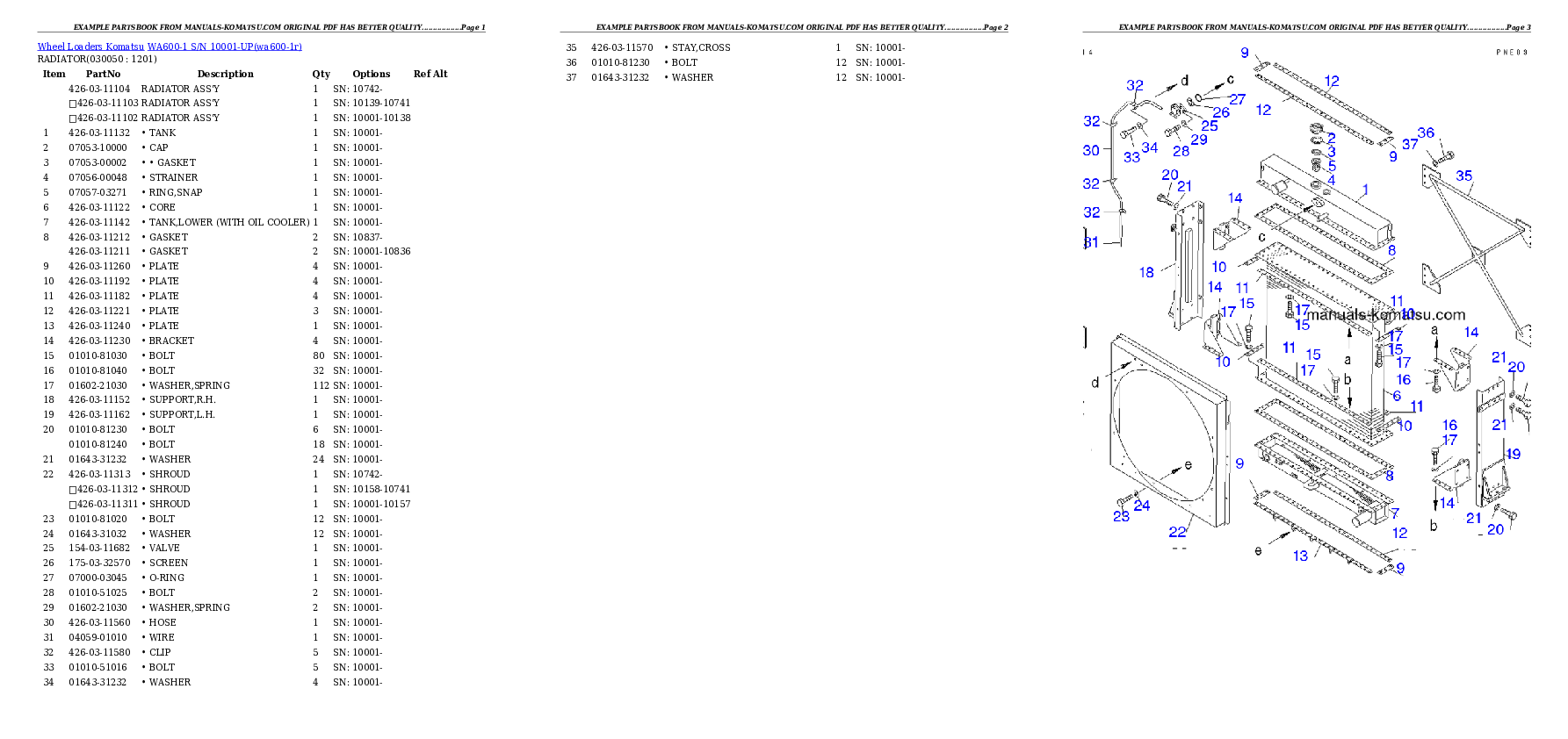 Protected: WA600-1 S/N 10001-UP Partsbook