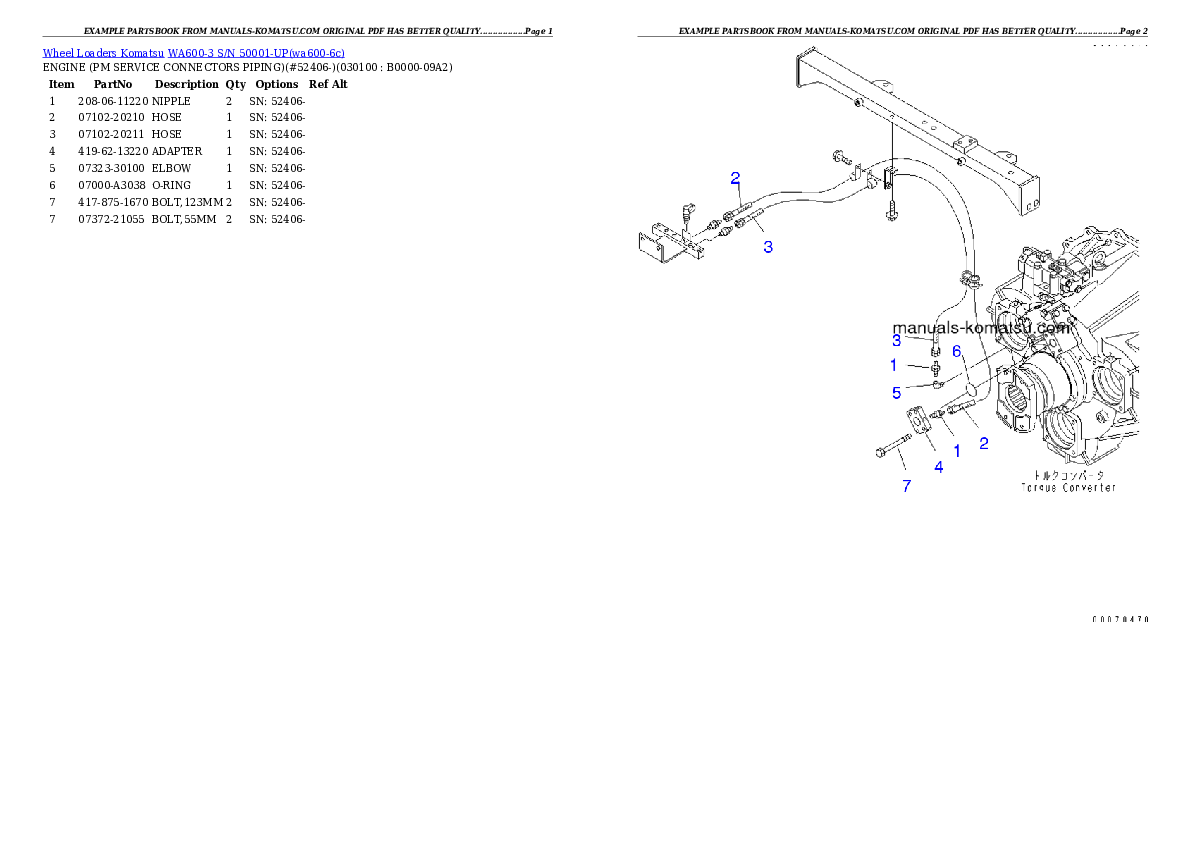 Protected: WA600-3 S/N 50001-UP Partsbook