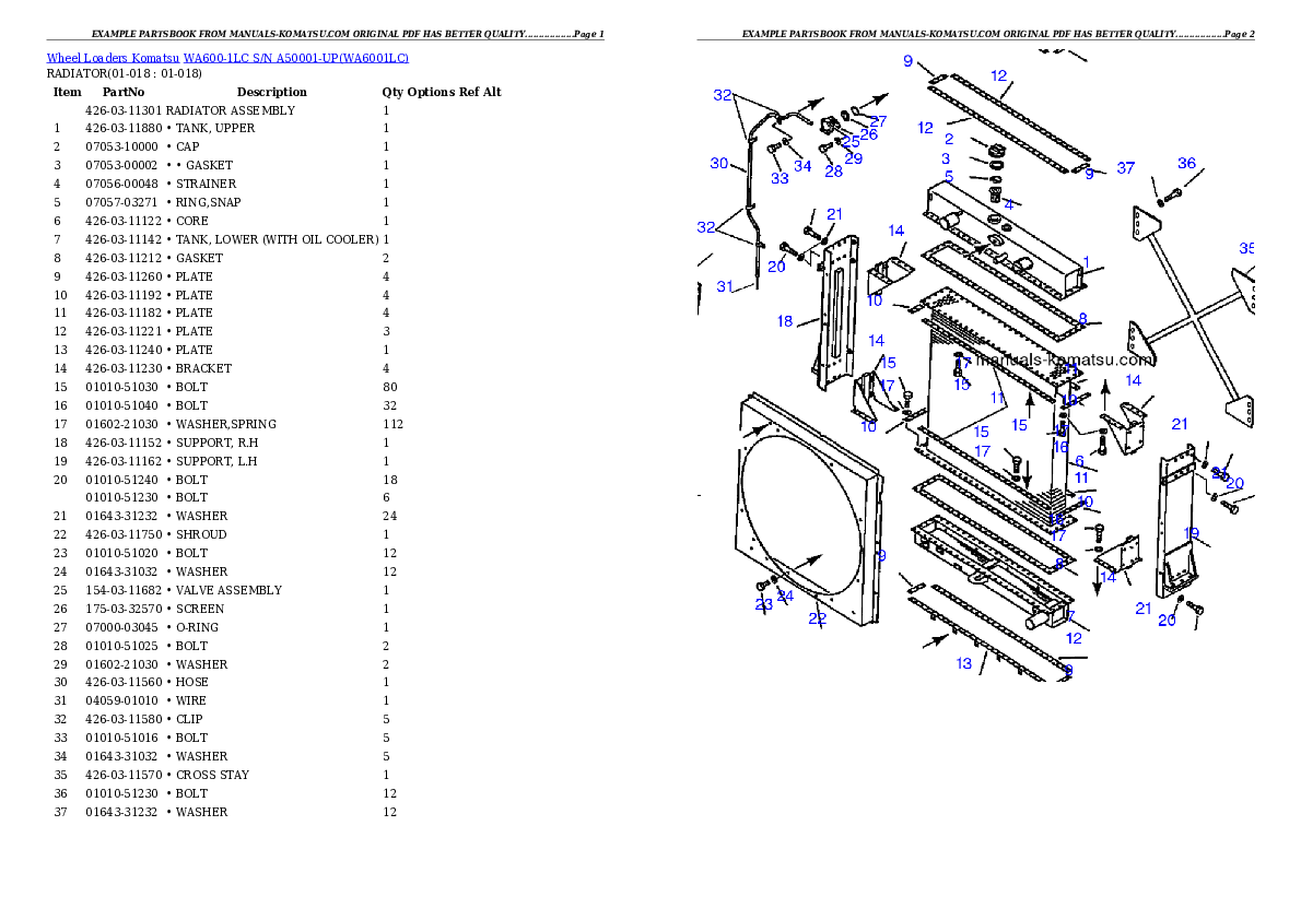 Protected: WA600-1LC S/N A50001-UP Partsbook