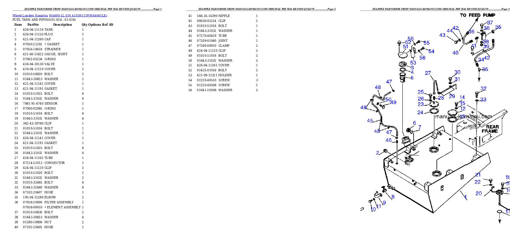 Protected: WA600-1L S/N A10391-UP Partsbook