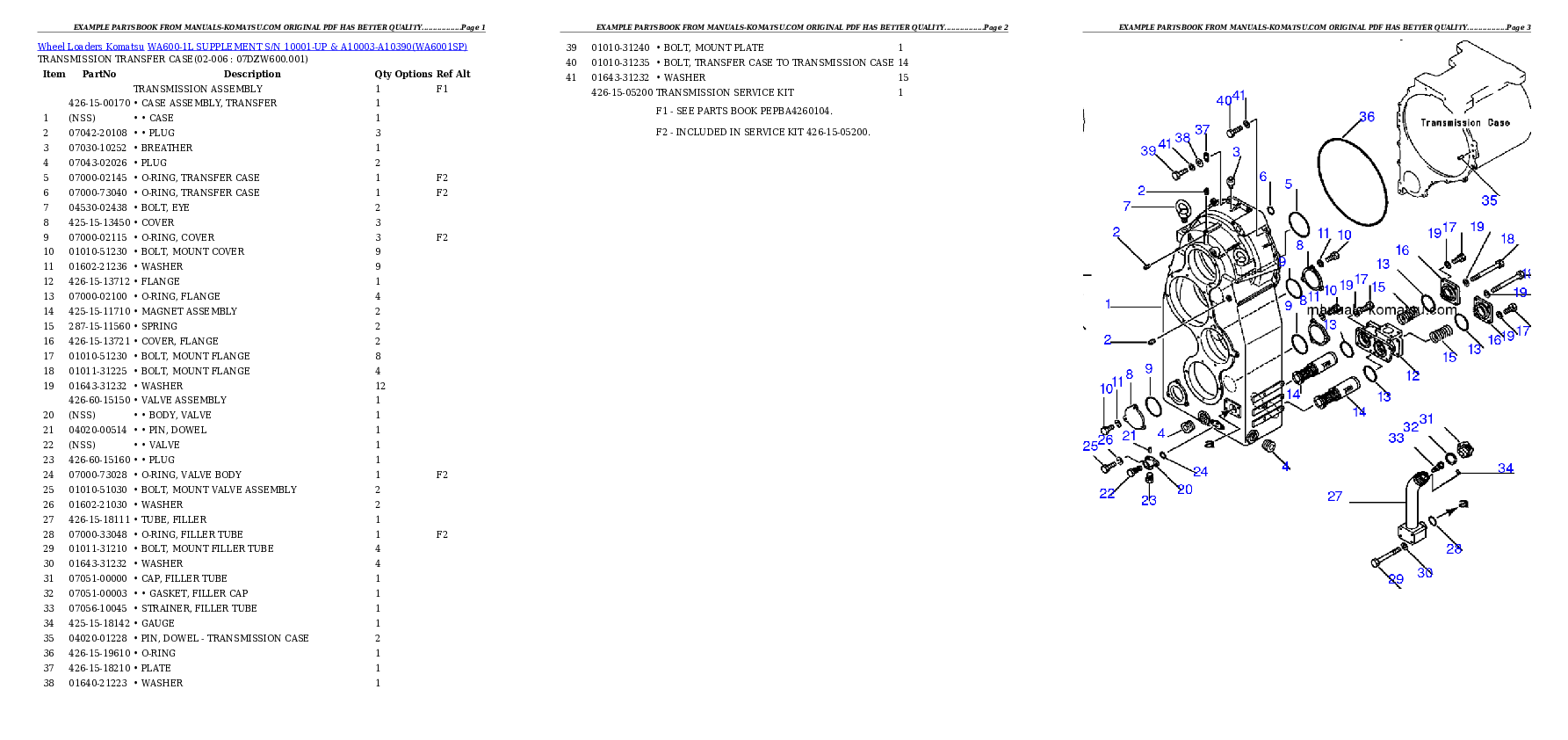 Protected: WA600-1L SUPPLEMENT S/N 10001-UP & A10003-A10390 Partsbook