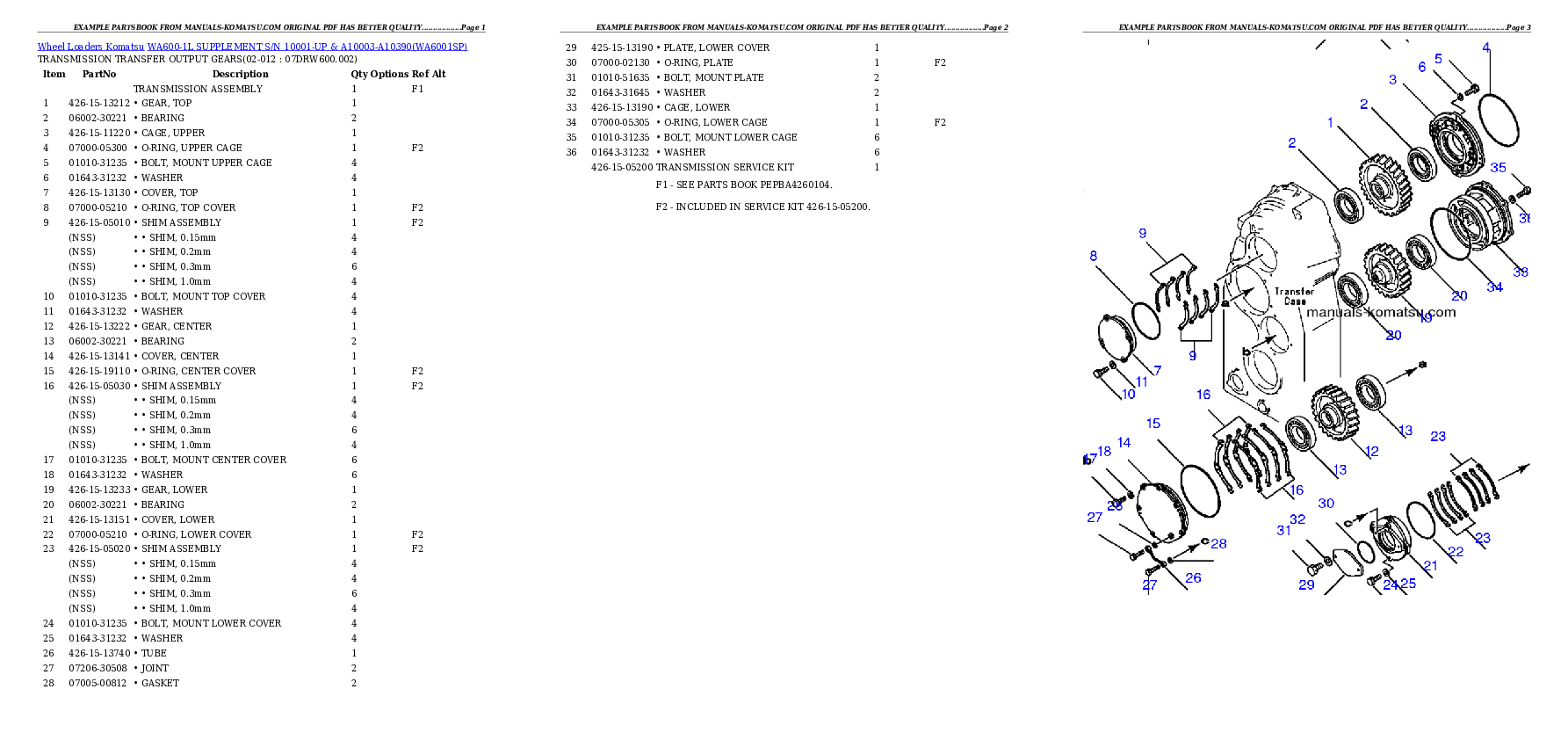 Protected: WA600-1L SUPPLEMENT S/N 10001-UP & A10003-A10390 Partsbook