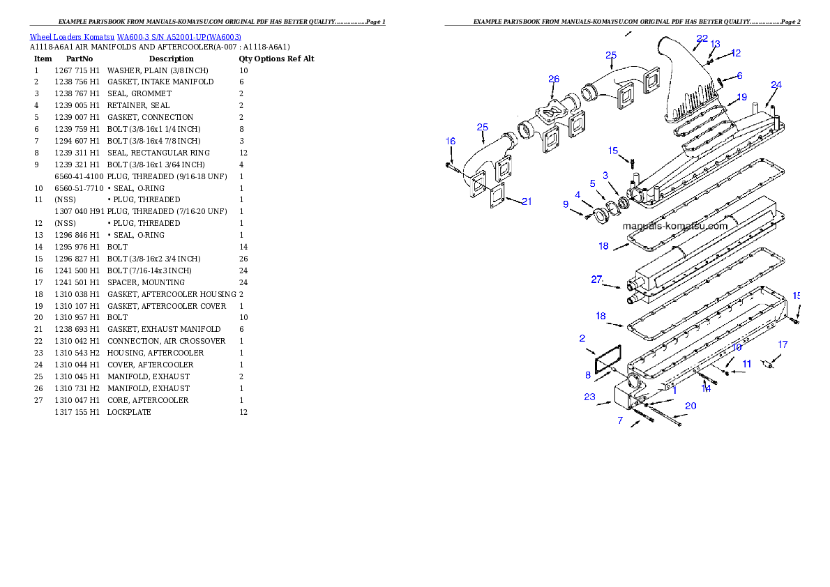 Protected: WA600-3 S/N A52001-UP Partsbook