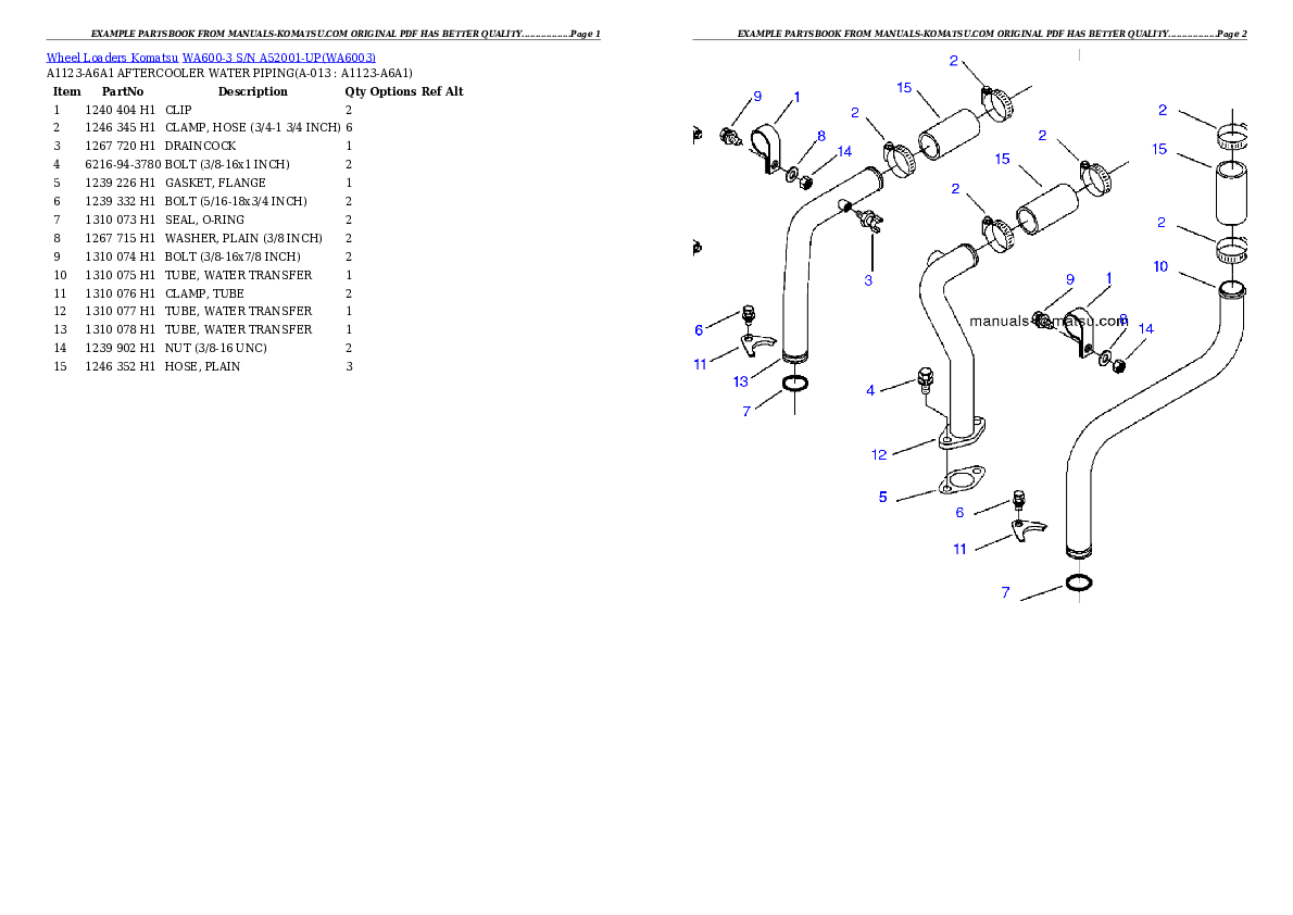 Protected: WA600-3 S/N A52001-UP Partsbook